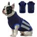 Hjumarayan dog jacket - stretchy dog vest with reflective strip lightweight dog jacket Small dogs comfort coats for dogs comfortable dog vest (M dark blue)