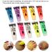 10 Pieces Fluorescent Nail Powder - DIY Body Art & UV Glow Makeup | Neon Black Light Body Paint for Face & Body - Buy Online on GoSupps.com