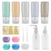 Beveetio Travel Bottles TSA Approved 15 Pack,2.9oz Silicone Refillable Size Containers, BPA Free Travel Tubes Toiletries for Cosmetic Shampoo Cream Conditioner Lotion Soap 2.9 OZ Multicolor 1