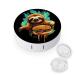 Funny Sloth Hamburger Contact Lens Case with Mirror Portable Cute Eye Contact Lens Box Travel Kit