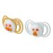 Neobaby Light pacifier with anatomical silicone lid Maxi 12 months + 2 pieces orange