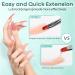 Modelones Slip Solution Nail Forms Set - 120 Nail Shapes 120ml Slip Solution 5 Nagel Clips Crystal Cups & Dual-Ended Tool for Polygel Extensions - Perfect for Artificial Nail Design - Buy Online on GoSupps.com