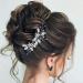 Jeairts Rhinestone Flower Hair Pins - Pearl Bridal Headpiece with Blue Beads - Wedding Hair Accessories for Brides - Buy Online on GoSupps.com