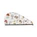 Microfiber Hair Drying Cap Mushrooms and Butterflies Hair Towel Cap Soft Absorbent Hair Towel Towel Wrap with Button Quick Dry Fast Drying Hair Capsfor Curly Long & Thick Hair