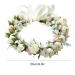 Hjhiwe Adjustable White Rose Bridal Crown - Boho Floral Headdress for Weddings & Photography - Rustic Beige Headband for Brides & Girls - Buy Online on GoSupps.com