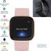 Fitbit Versa 2 Health and Fitness Smart Watch Bundle - Petal/Copper Rose with Heart Rate Monitor, S & L Bands, Screen Protectors, Charger, Wall Adapter, and Cloth - Buy Online on GoSupps.com