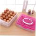 Angoily 3 Food Boxes Deviled Egg Containers Fridge Egg Storage Organizer Egg Tray Pink Egg Carton Portable Pink medium - Buy Online on GoSupps.com