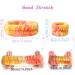 Wayilea Face Wash Headband & Matching Tie Dye Wrist Bands - Orange | For Women, Girls, Spa, Yoga, Bath | Elastic Head Wrap Set - Buy Online on GoSupps.com