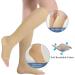 Ikfashoni Compression Stockings for Men & Women - Medical Knee Socks for Varicose Veins | Thrombosis Support Stockings in Beige & Cream White | Available in XXL - Buy Online on GoSupps.com