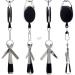 HIBD Fishing Quick Knot Tying Tool - Stainless Steel 4 in 1 Tool with Fly Line Clippers, Hook Sharpener, and Zinger Retractor - 2 Sets (Silver and Black Body with Red Grips) - Buy Online on GoSupps.com