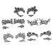 Beaupretty 5 Pairs Lace Eye Stickers Face Halloween Eyeliner Stickers Kids Stickers Artificial Black Eyeliner Face Stickers Eye Liner Stickers Child Paper Cut Makeup Eyes