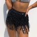 Victray Belly Dance Hip Scarf Sequin Wrap Rave Costume - Black | Women's Tassel Skirt - Buy Online on GoSupps.com