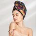 Microfiber Hair Drying Cap - Skulls & Flowers | Soft Quick-Dry Towel Wrap for Curly Long & Thick Hair - Buy Online on GoSupps.com