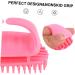 Foytoki Silicone Shampoo Brush Set - 2 Piece Hair Washing Massage Brush for Adults | Pink | Head Massager & Hair Care Comb 10.5x7x5.5cm - Buy Online on GoSupps.com