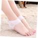 FRCOLOR 6 Pairs Gel Heel Support Gel Heel Socks Gel Heel Sleeves Gel Heel Cushions Feet Cracked Socks Gel Foot Socks Silicone Heel Pads Dry Feet Socks Ankle Support Breathable White - Buy Online on GoSupps.com