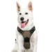Eagloo dog harness Large dogs anti -train dog harness with reflex strips and control adjustable and adjustable dish Dog large chest harness for labrador brown XL XL (1 Pack) brown