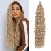 DSoar 22 inches 3 Packs deep twist crochet hair ocean wave curly bohemian crochet braids deep wave hair bundles synthetic hair extensions for women girls 22inch 24#