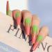 Bohen Long Coffin False Nails - Glossy Green Ballerina Press-On Nails for Women & Girls | 24 Pcs Party Set - Buy Online on GoSupps.com