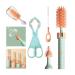 4Pcs Electric Silicone Bottle Brush  2023 New Multifunctional Electric Bottle Brush  Rechargeable Baby Bottle Brush Cleaner  for Baby Bottles Pacifiers Straws Travel Bottle Brush Set (A- Blue)
