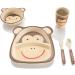 All Kids United 5-Part Plastic Children s Dish Set - Monkey Motif Cup Bowl Plate Spoon & Fork for Kids - International Shipping Available - Buy Online on GoSupps.com
