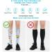 ACWOO Compression Socks - 6 Pairs Colorful Long Tube Non-Slip Flight Socks for Men & Women - Ideal for Sports, Pregnancy, Travel - L-XL Multi-color - Buy Online on GoSupps.com