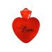 Hugo Frosch hot water bottle heart 1.0 l red-transparent with print "Love"