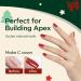 Modelones 8-in-1 Builder Nail Gel Set - 6 Colors Sparkle Green Glitter Gold Silver Builder Gel Polish for Christmas Gifts - Buy Online on GoSupps.com