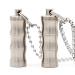 Titanium Pill Case Tiny Pill Necklace for Men Waterproof Pill Holder Keychain Micro Emergency Aspirin & Nitro Pill Fob-Bamboo 2Pack