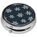 Beautiful Camellia Round Pill Box | 3 Compartment Travel Organizer | Portable Pill Case for International Shipping - Buy Online on GoSupps.com