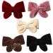 Vintage Duckbill Hairpin Set: 5 Plush Fashion Hair Bow Clips for Kids Simple Small Decorative Girls' Accessories