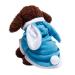 NACOCO Dog Bunny Costume Christmas Cat Halloween Rabbit Winter Hoodie Easter Pet Soft Fleece Bunny Outfit with Hood for Small Dogs Puppies Cats (S, Blue) Small Blue
