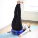 Zafuko Large Foldable Cushion - Organic Kapok Filling | Portable Soft Yoga Prop | Blue/Burgundy - Buy Online on GoSupps.com