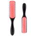 Beature Curly Hair Brush 2Pcs - 9 Row and 5 Row Curl Defining Brush for Thick Curly Hair 3a to 4c, Wavy Hair of Women and Kids Red