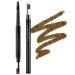 SHILLS Professional Eyebrow Pencil Long Lasting Eyebrow Pencil Eyebrow Dark Brown Pencil Makeup Waterproof Brow Pencil 2 Count (2 Charcoal Brown)