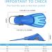 DOOHALO Swim Fins | Adult Snorkel Fins for Lap Swimming and Diving | Adjustable Size L/XL (8.5-11 US) | Navy Blue + Light Blue - Buy Online on GoSupps.com