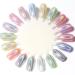 White Pearl Chrome Nail Powder - Holo Glitter for Stunning Nails | Aurora Ice Shimmer Pigment Powder (2pcs) | Gzsyy - Buy Online on GoSupps.com