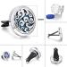 KALUROIL Car Aromatherapy Essential Oil Diffuser - 2 PCS Stainless Steel Set with 20 Refill Pads for Relaxed Driving - Buy Online on GoSupps.com
