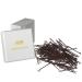 HAARallerliebst hair clips (100 pieces | brown | 5 cm) including box for storage