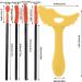 Marscara Guide Template Silicone Shield Template Applicator Guide - Multi-Functional Makeup Aid Tool for Daily Use Dating Night Out Yellow + Eyelash Brush - Buy Online on GoSupps.com