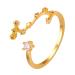 Soda sign 12 Constellation ring adjustable Horoscop collection birthday ring gift for women teen girls rings 16 (k one size)