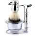AnSafe Ergonomic Shaving Brush with Stand | Lightweight Comfort Grip Foam Soap Beard Brush (Color A) - Best for Smooth Shaving - Buy Online on GoSupps.com