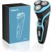 MAX-T Men Electric Razor - Rechargeable Wet & Dry Rotary Shaver for Men (Blue) - Buy Online on GoSupps.com
