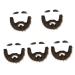 Didiseaon 5 Sets Beard Dress up Realistic Mustache Realistic Beard Full Beard Mustache Fake Eyebrow Plush 20.00X13.00X0.50CMx5pcs Multix5pcs
