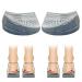 JL-Group 2 Layers Adjustable Heel Wedge Corrective Inserts for Over Pronation & Supination Correction Medial & Lateral Heel Insoles for Foot Alignment (L (8-11 Women 7.5-12 Men)) Transparent-black L (8-11 Women 7.5-12 Men)