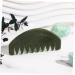 Frcolor 4 Portable Jade Gua Sha Comb | Handmade Beauty Tool for Hairdresser & Massage | Natural Jade Hair Comb for Women - Buy Online on GoSupps.com