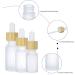 MODOWEY 12Pcs 15ml Eco-Friendly Frosted Glass Dropper Bottles with Bamboo Lids - Refillable Cosmetic Containers for Essential Oils, Essences, and Liquids + 2 Funnel - Buy Online on GoSupps.com