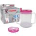 Wolvex Adult Drinking Cup Beaker with Handles & Anti Spill Lids - Pink | Dishwasher & Microwave Safe - BPA, PVC, Latex Free - Ideal for Disabled Adults - Buy Online on GoSupps.com