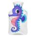 Hippo Hot Water Bottle With Cover Plush Bed Bottle Hand Warmer For Adults And Children 26.5X15.3cm