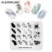 Nail Stamping Plate Set - 4 Piece Feather Flower Leaves & Butterfly Templates | DIY Nail Art Tool & Stamper | International Shipping - Buy Online on GoSupps.com
