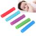 5-part baby and bite ring-silicone-molar-stick-bite ring-component-pin set safe soft handle strength training pencil holder childhood diseases red purple green blue sky blue